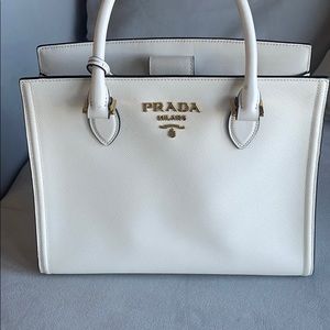 White Prada purse